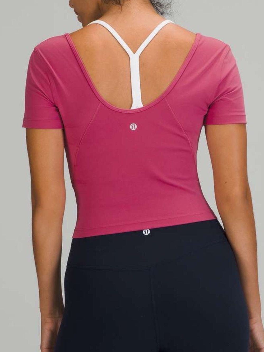 Lululemon Align T-Shirt Pink Size 6 Nulu Short Sleeve Cropped Scoop Neck